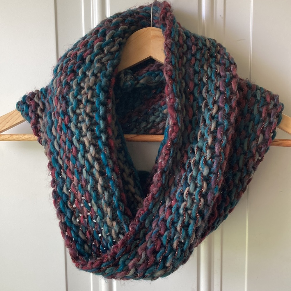 Modena jewel-toned loop scarf